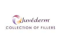 The juvéderm collection of fillers logo is on a white background.