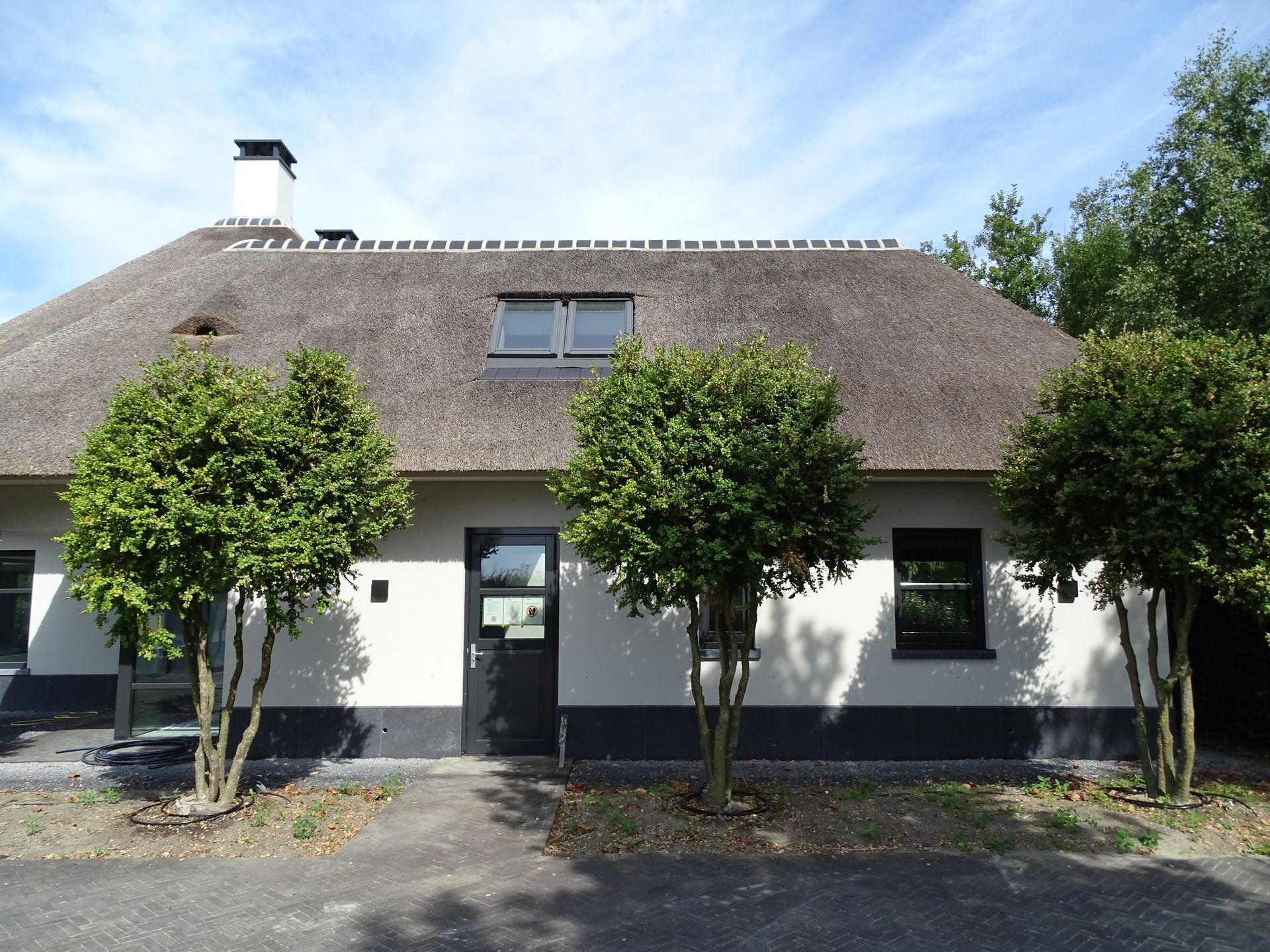 Nieuwbouw moderne villa met rieten dak in Dirksland 