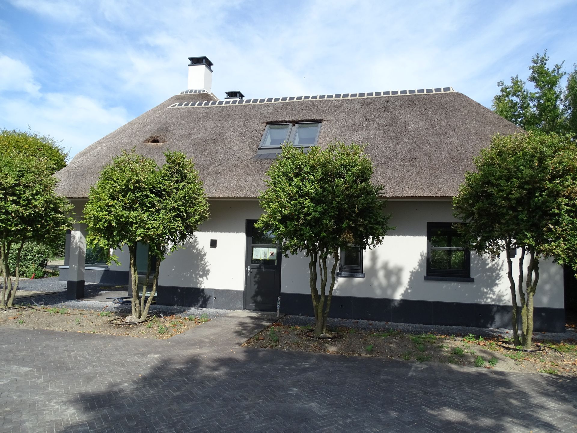 Nieuwbouw moderne villa met rieten dak in Dirksland 