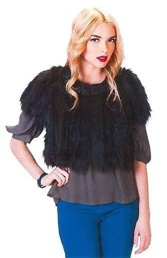 Woman Wearing Clothes with Fur — Bayonne, NJ — Famous Furs Ltd.