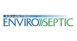 The logo for enviro septic is blue and green
