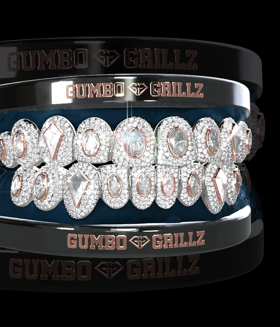 Custom Gumbo Grillz with diamonds