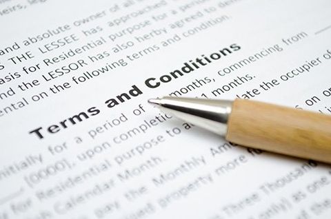 Terms and Conditions of a contract