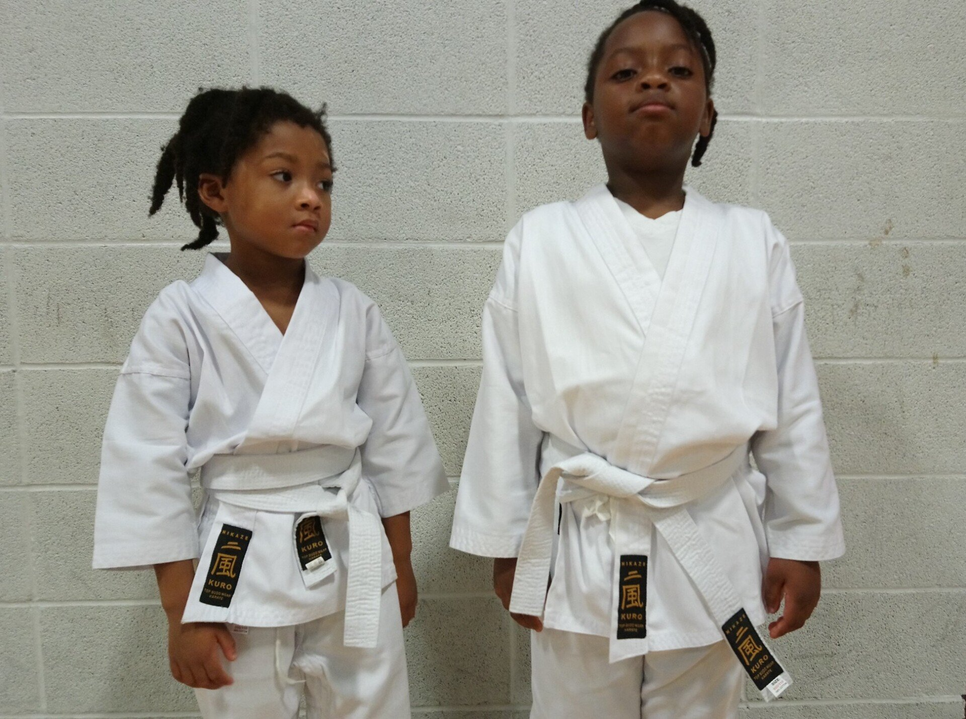 Young boys in karate uniform