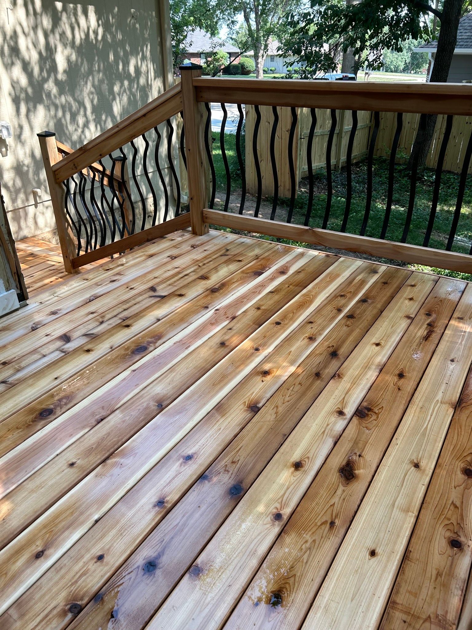 deck after oil based stain coat