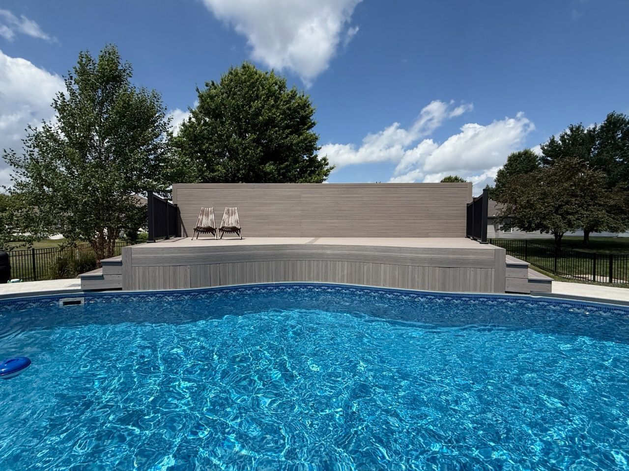 wooden deck and stairs