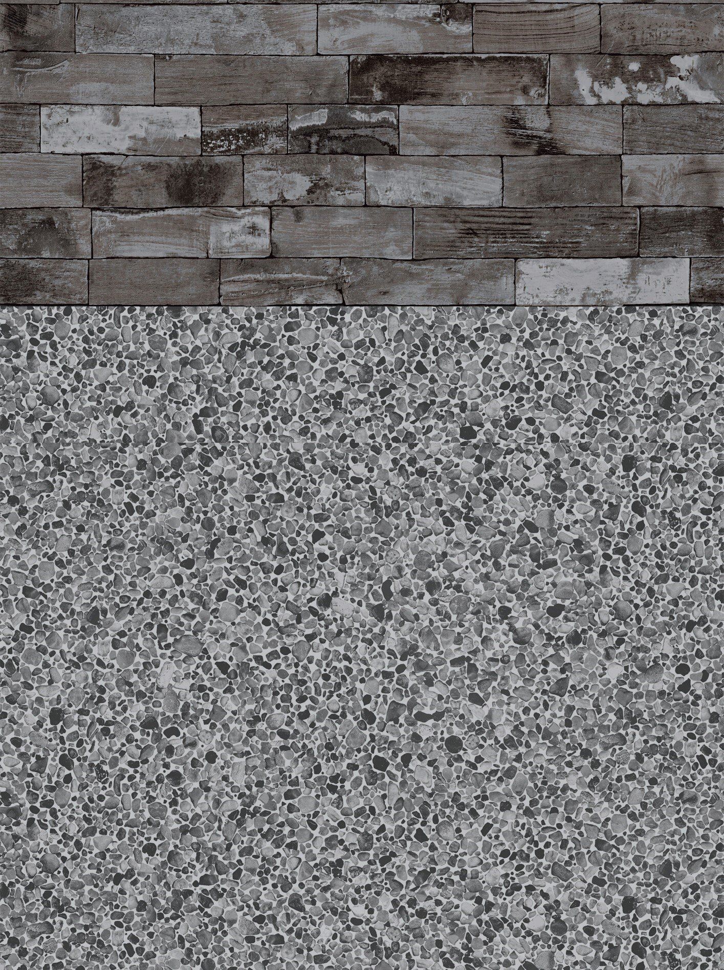 Un gros plan d un mur de briques et d un sol en gravier.