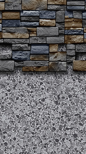 Un gros plan d un mur de pierre et d un sol en béton.