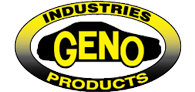 Le logo des produits Geno Industries est jaune et noir.