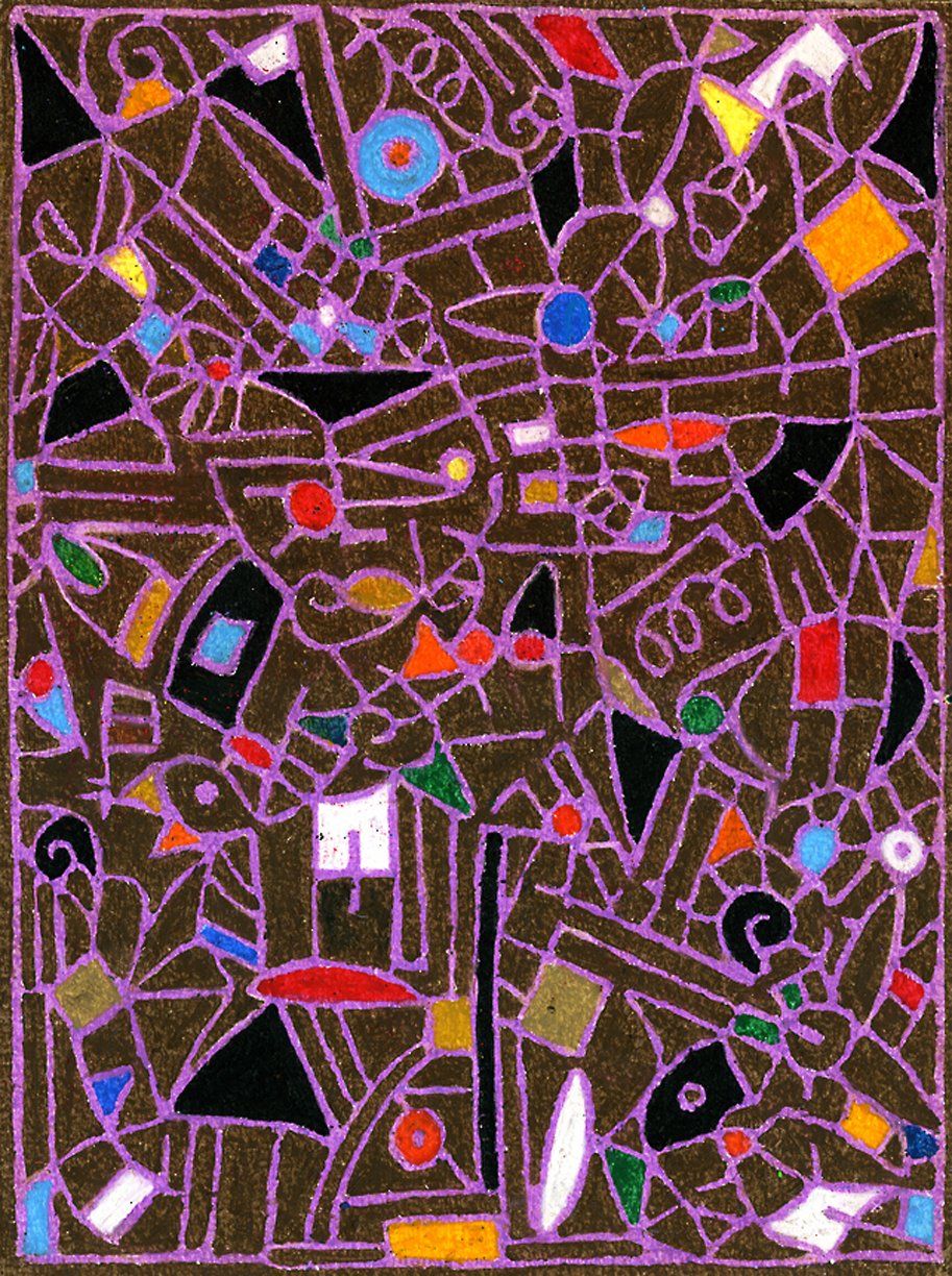 ABSTRACT GEOMETRIC COLORS BROWN