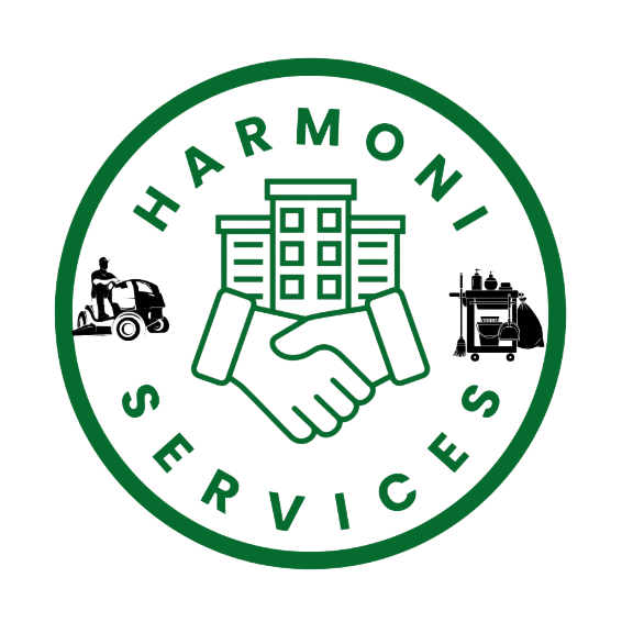 Green logo with a house icon above the word 
