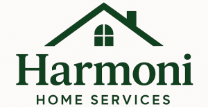 Green logo with a house icon above the word