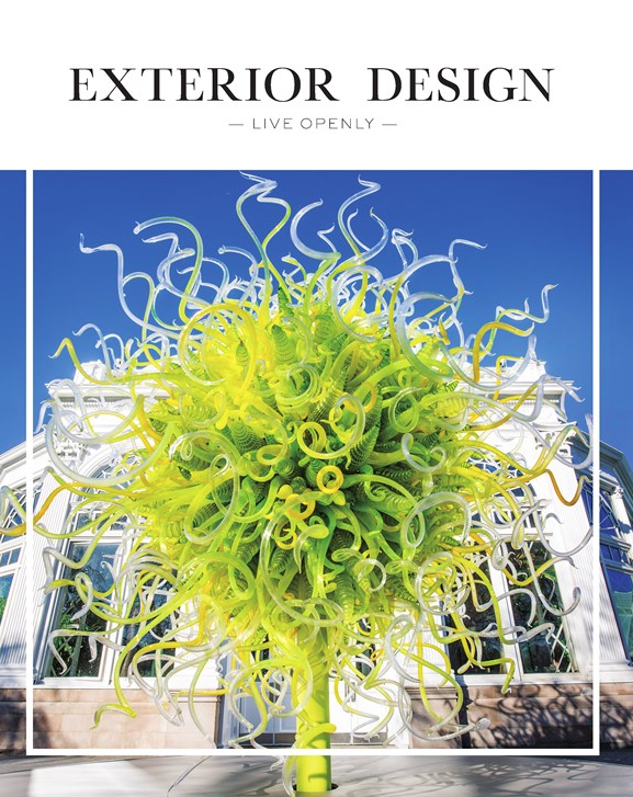 The cover of a magazine titled exterior design