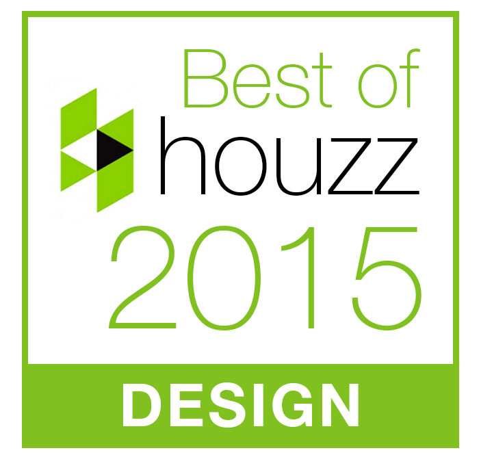 A sign that says best of houzz 2015 design