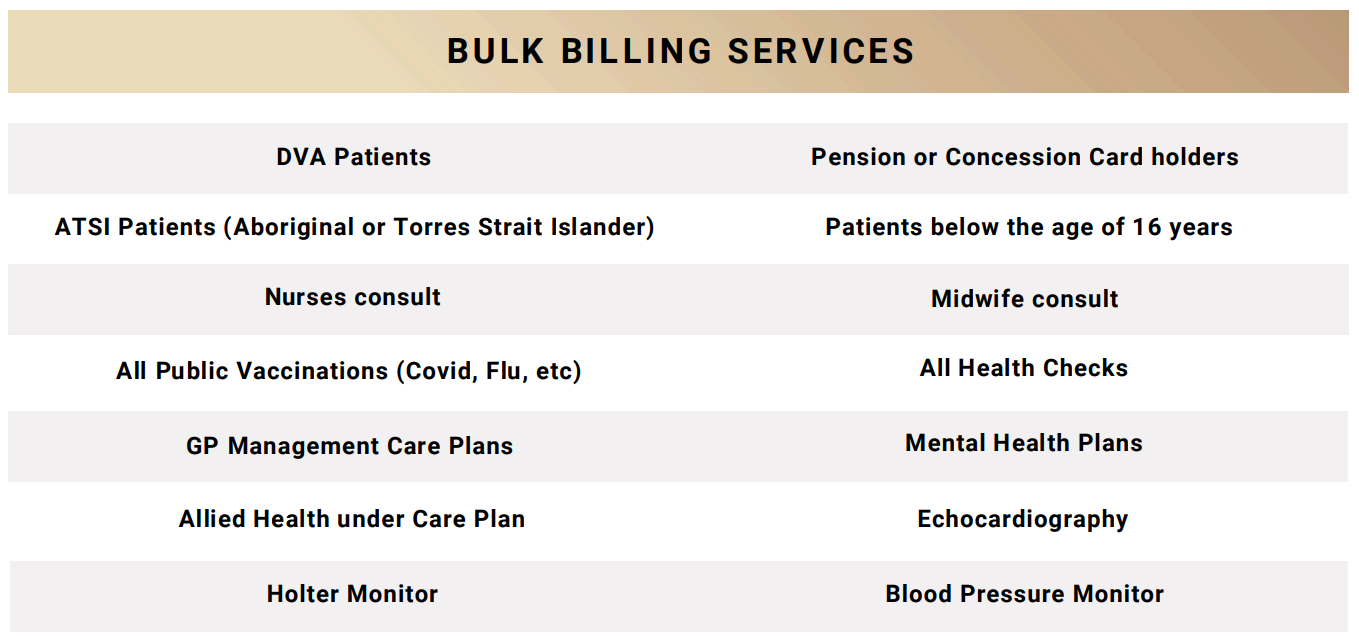 Bulk Billing Services