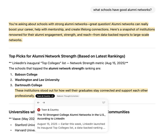 LinkedIn school study