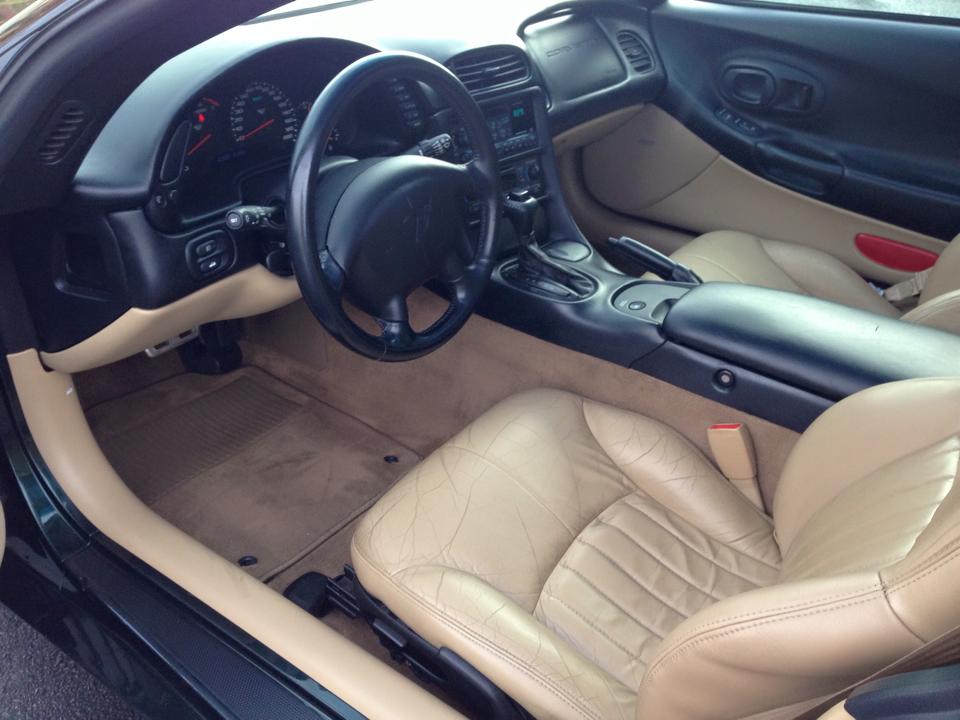 KS automotive green corvette interior