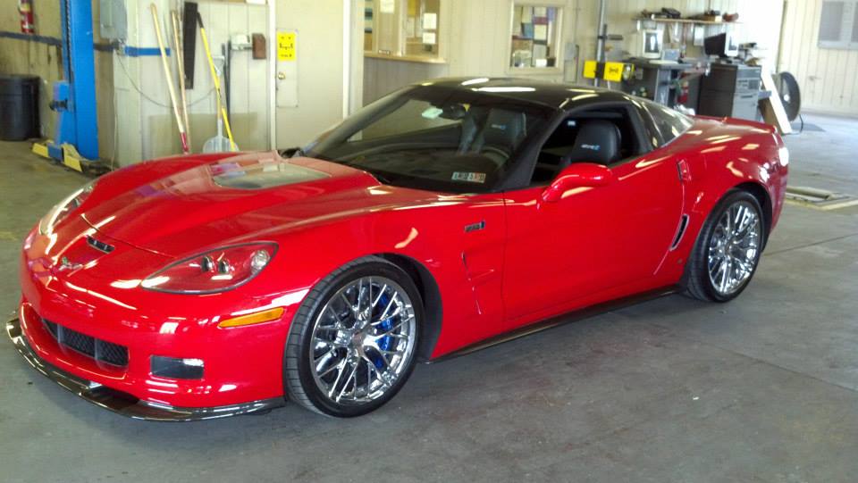 KS automotive red corvette