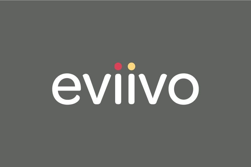 The eviivo logo is on a gray background.
