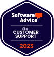 Insignia de mejor atención al cliente de asesoramiento de software para 2023