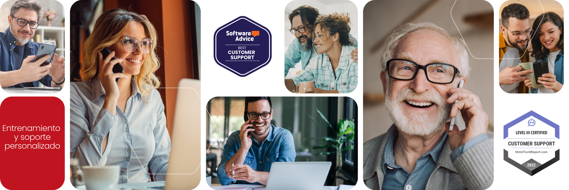 Un hombre y una mujer están hablando por teléfono celular.