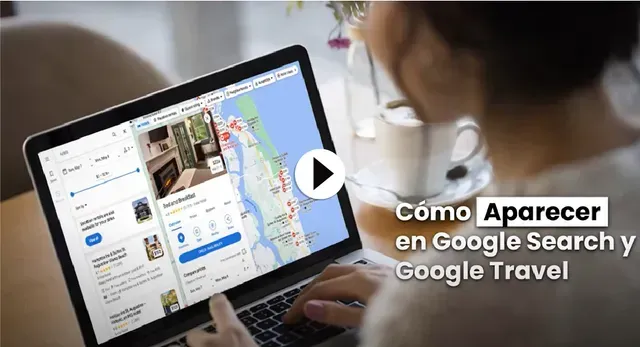 The booking.com logo is on a blue background with a play button.