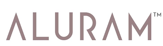 Logo for Aluram with the words 