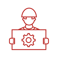 Man Holding A Gear Icon – Sinton, TX – Sideline Testing LLC Man Holding A Gear Icon – Sinton, TX – Sideline Testing LLC