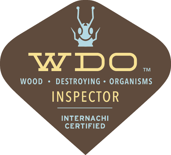 A logo for a wood destroying organisms inspector