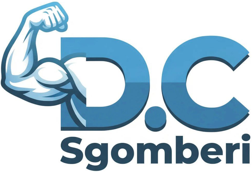 Braccio blu piegato accanto alle scritte 