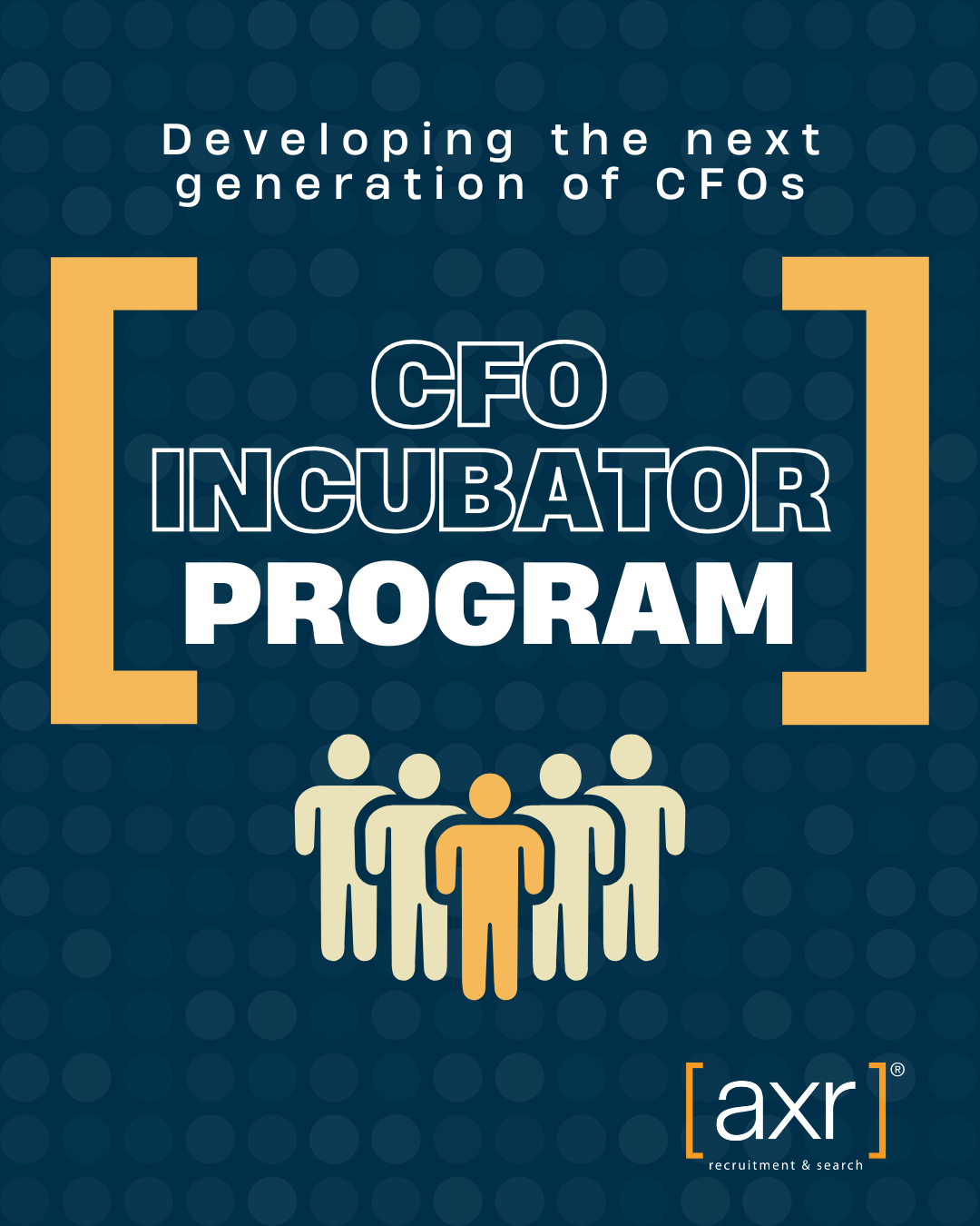 Blue graphic for AXR Recruitment, 