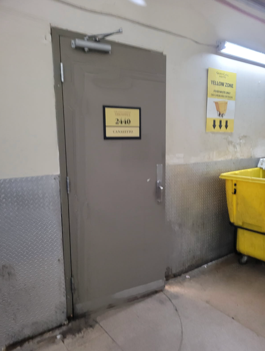 A door with a sign on it that says 1441