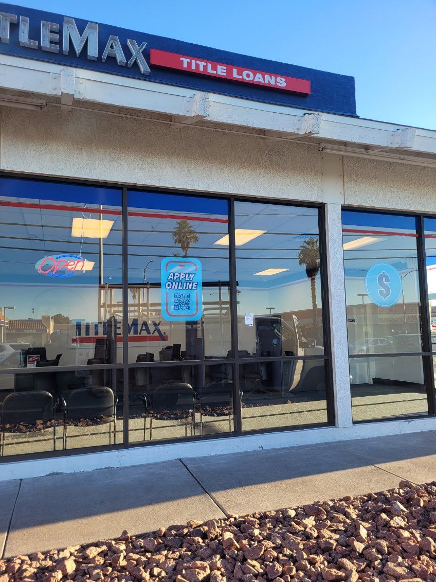 The outside of a title max title loan office