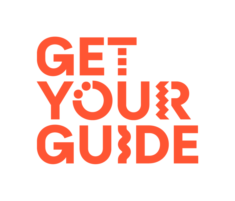 A logo for a company called get your guide