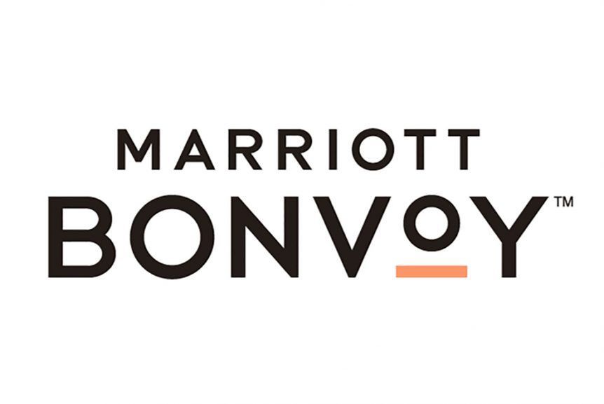 The marriott bonvoy logo is on a white background.