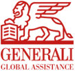 The generali global assistance logo has a lion with wings on it.