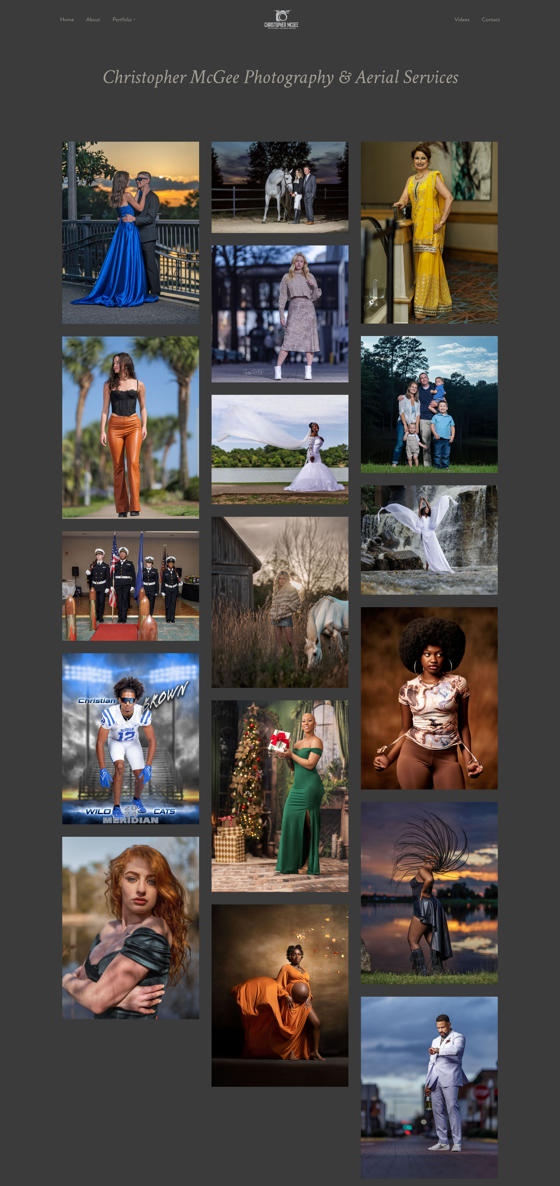 A collage of photos of a woman in a dress and a man in a suit.