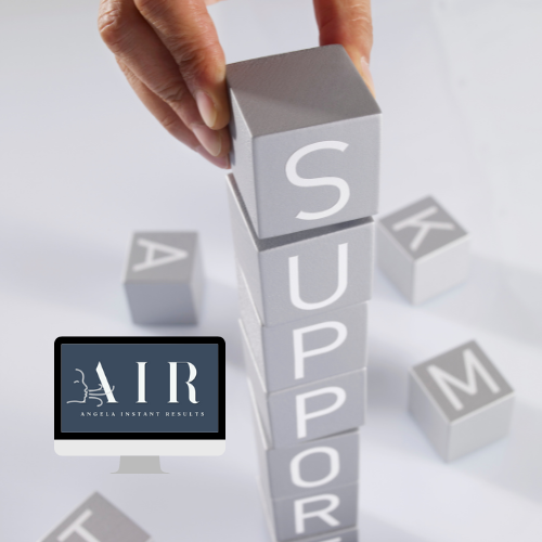 A stack of blocks with the word support written on them