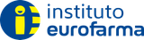 A blue and yellow logo for instituto eurofarma