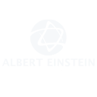 O logotipo de albert einstein está em um fundo branco.