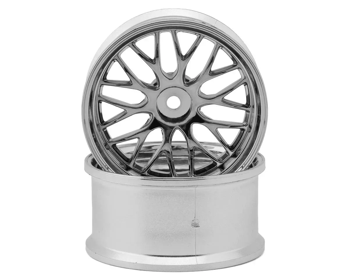 LAB Gnosis HR201 1/10 Super High Traction Drift Wheels (Chrome) (2) (8mm Offset) w/12mm Hex