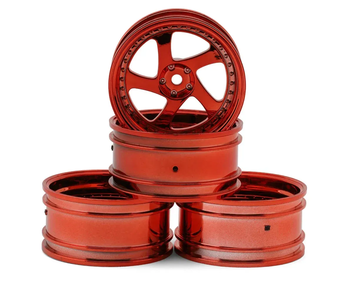 MST TMB 1/10 Drift Wheels (Red) (+8) (4) w/Mounting Foam