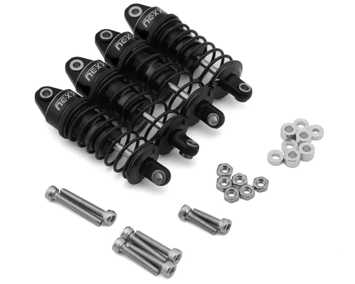NEXX Racing MST RMX 2.5 56mm Aluminum Oil-Filled Threaded Shocks (Black) (4)