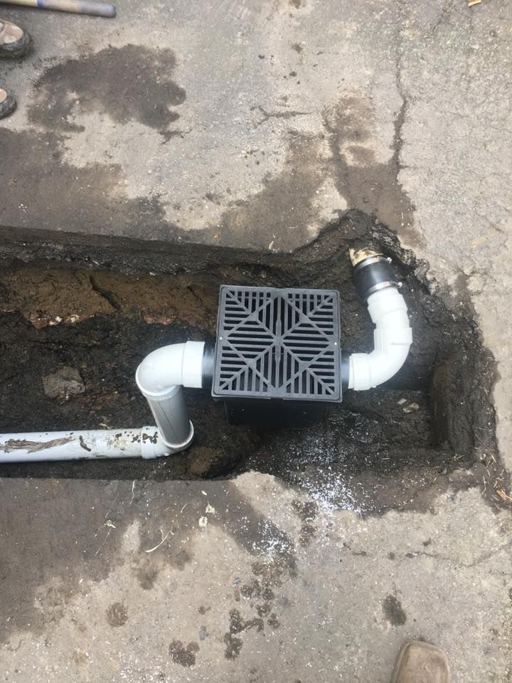 Concrete surface preparation and repair area