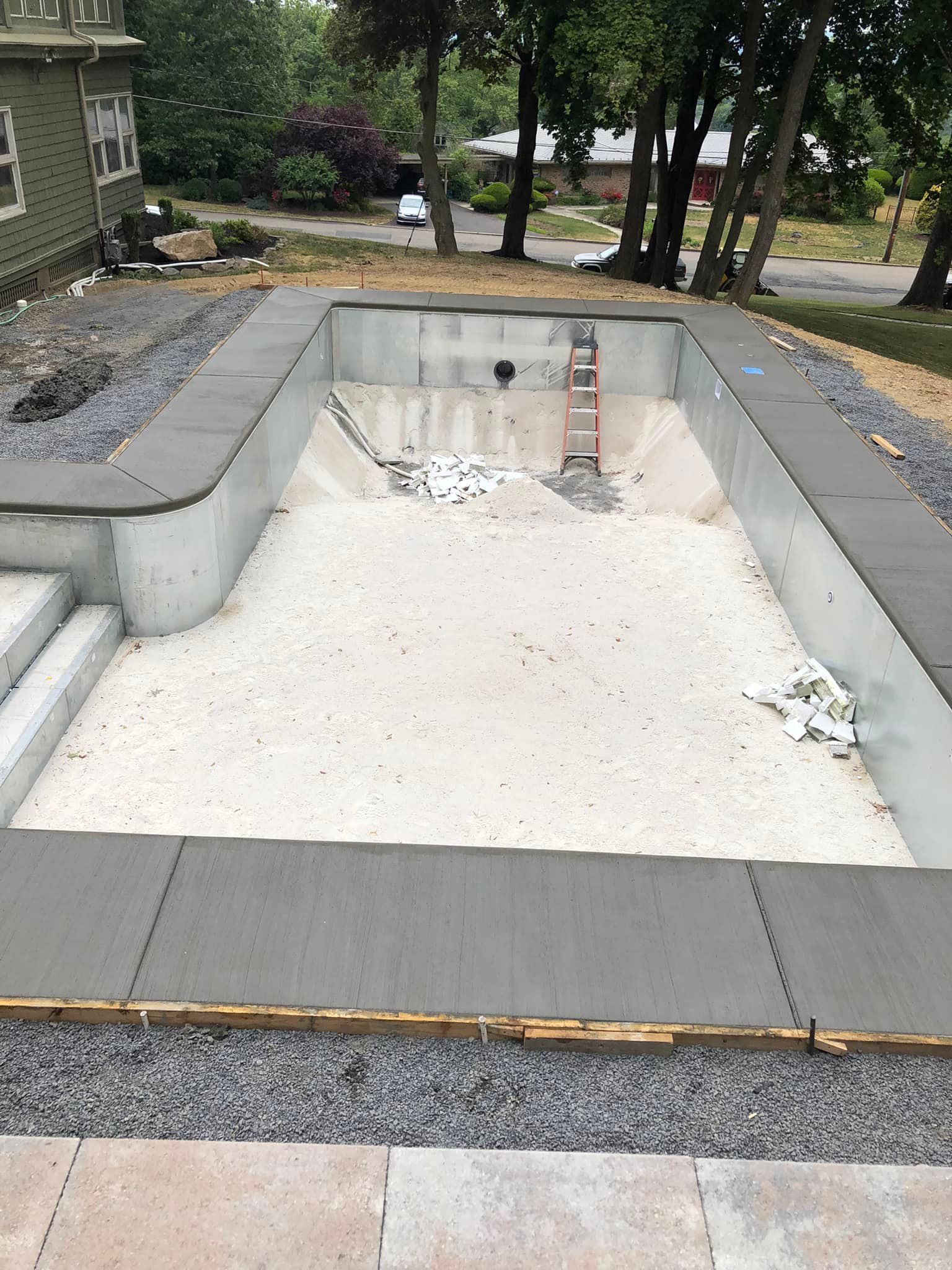 In ground pool excavation and site preparation