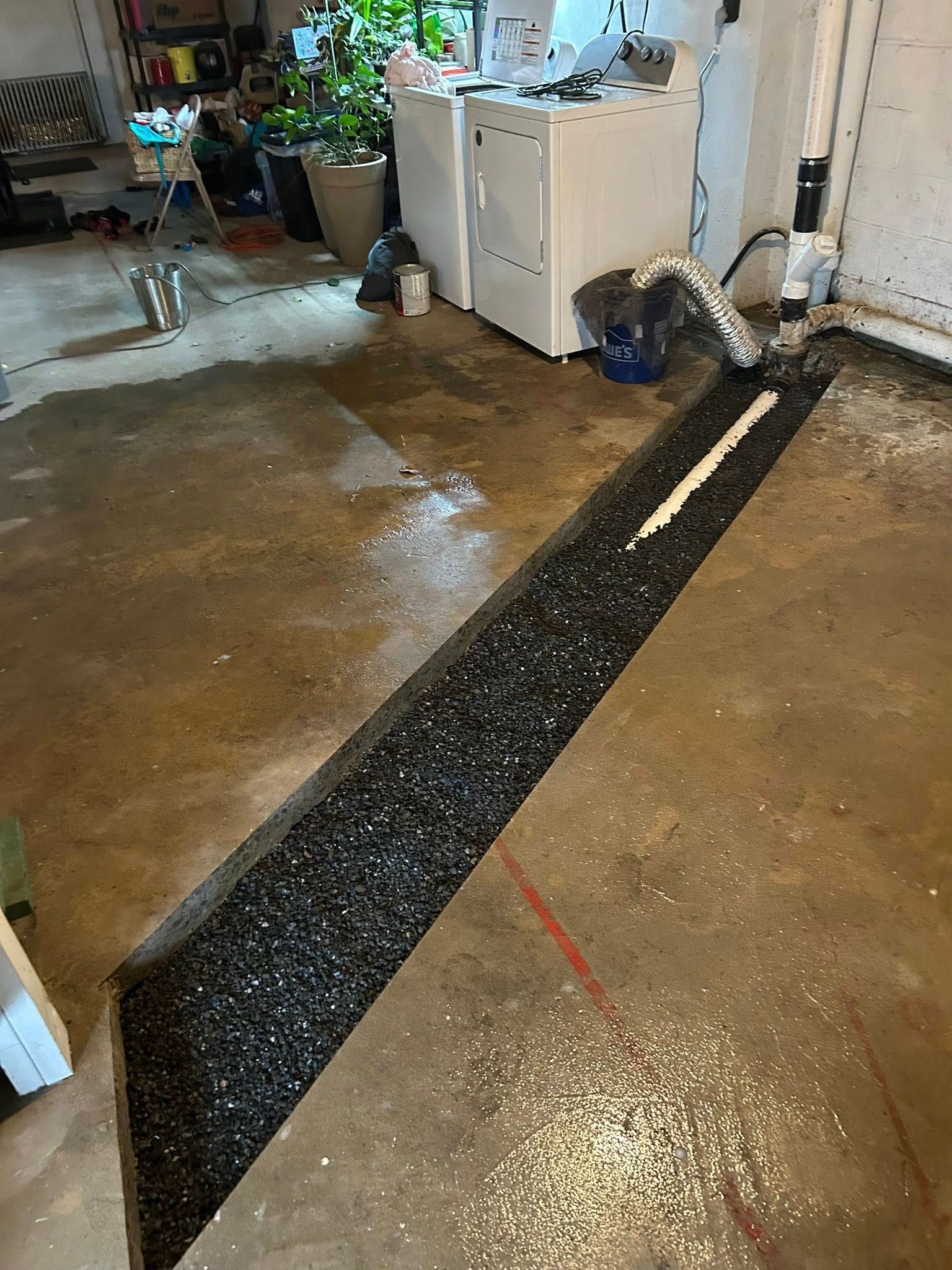 Basement area showing interior ground conditions