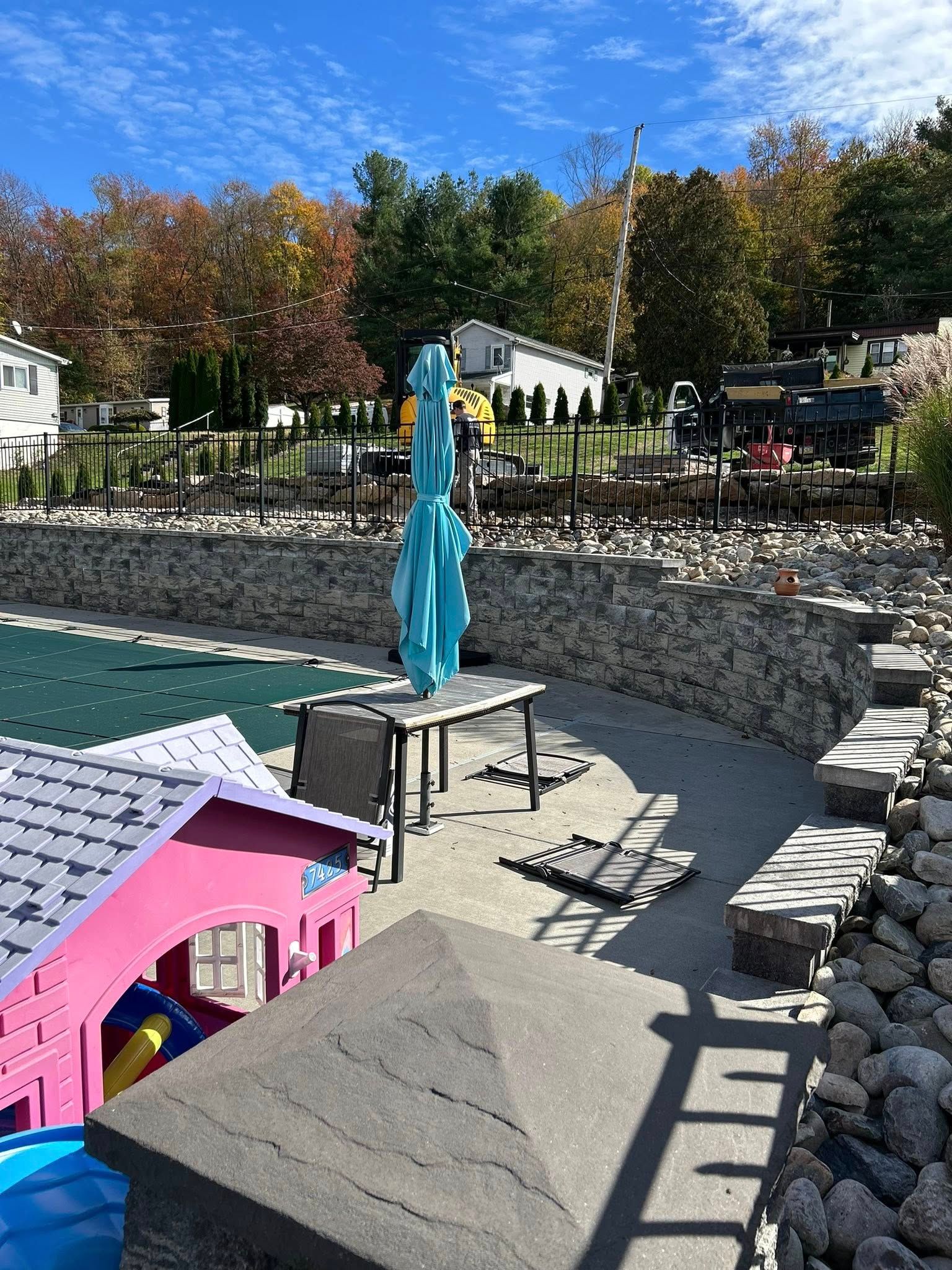 Excavation work in progress at residential property