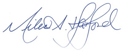 Denver funeral homes Miles A. Harford signature