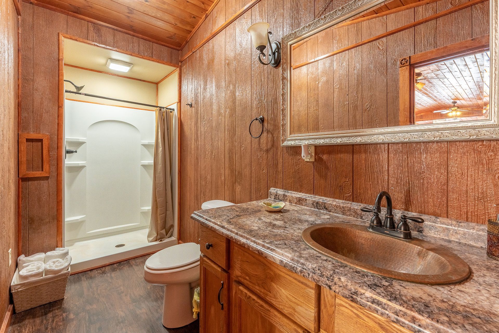 barn house bathroom