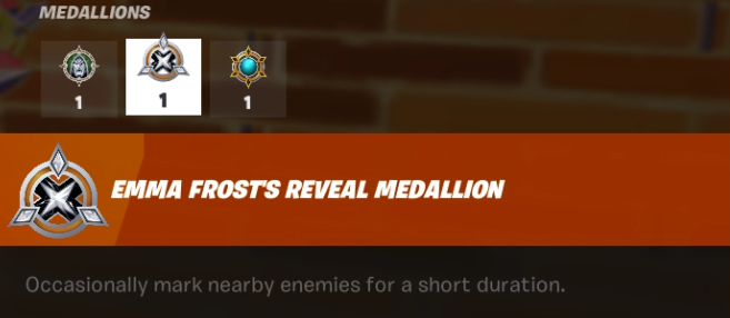 Fortnite Ch5:S4 Medallions - Emma Frost's Reveal Medallion